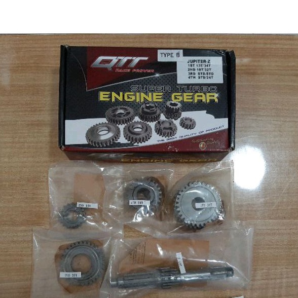 GEAR GIR RASIO GEAR BOX JUPITER Z TYPE B 13/34 QTT RACING NOT MOTO1 TWH YYPANG