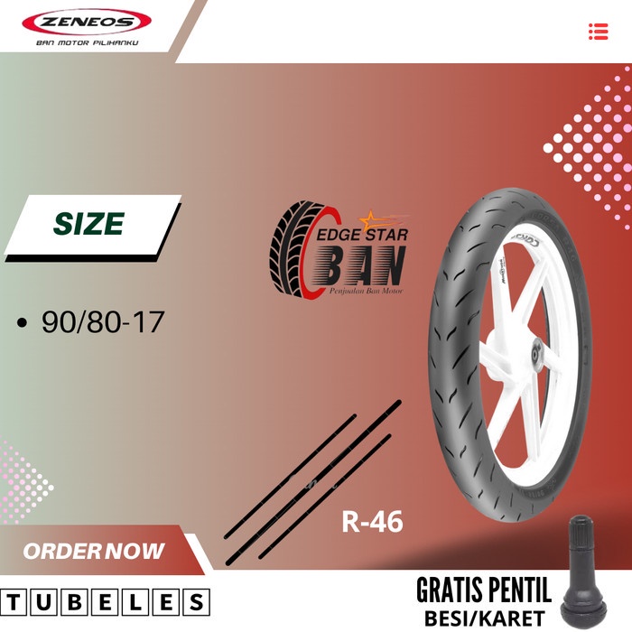 BAN CORSA R46 PLATINUM 90/80-17 TUBELESS