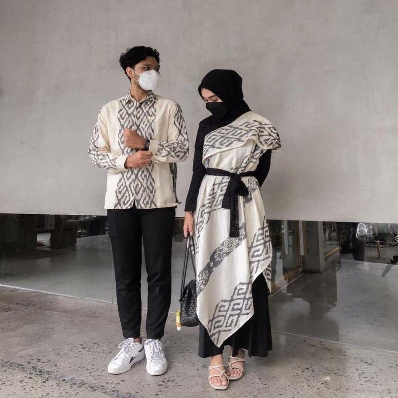 Baju Tenun couple - couple tenun - set couple tenun - set couple kondangan - set couple tenun ethnik