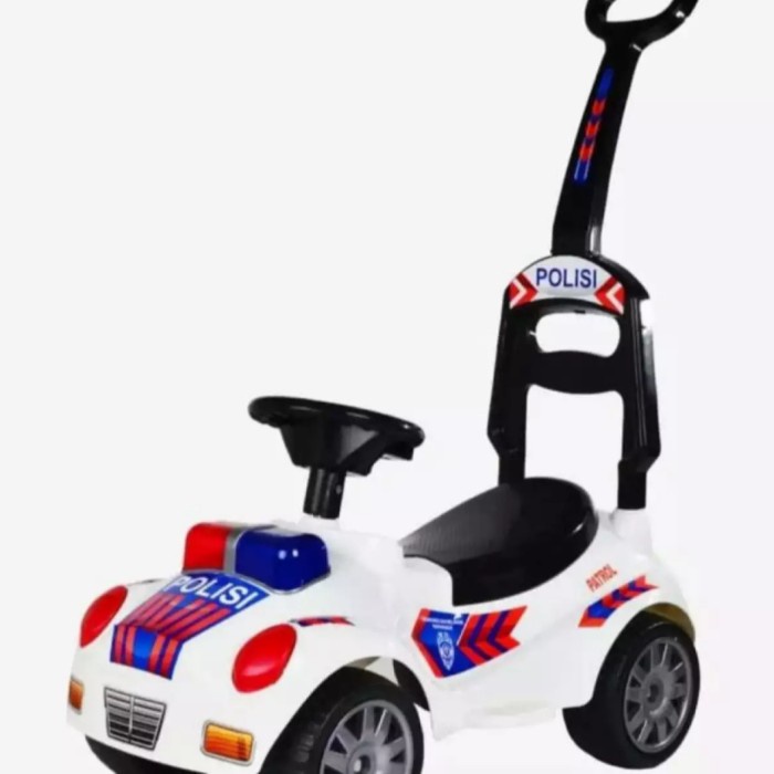 Mobil dorong tunggang mainan anak mobilan bisa dinaiki motif polisi