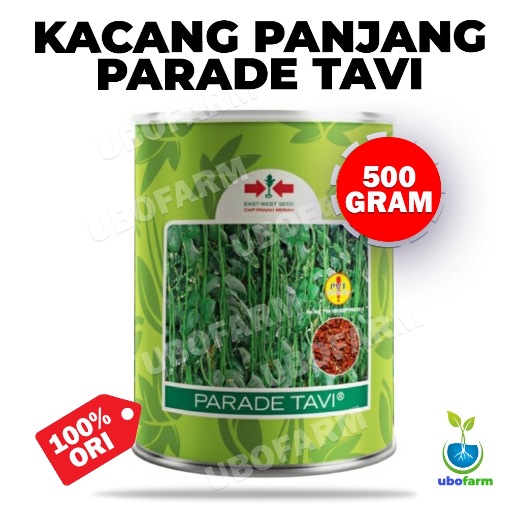 KALENG Benih Kacang Panjang Parade Tavi Cap Panah Merah isi 500 Gram Ubofarm