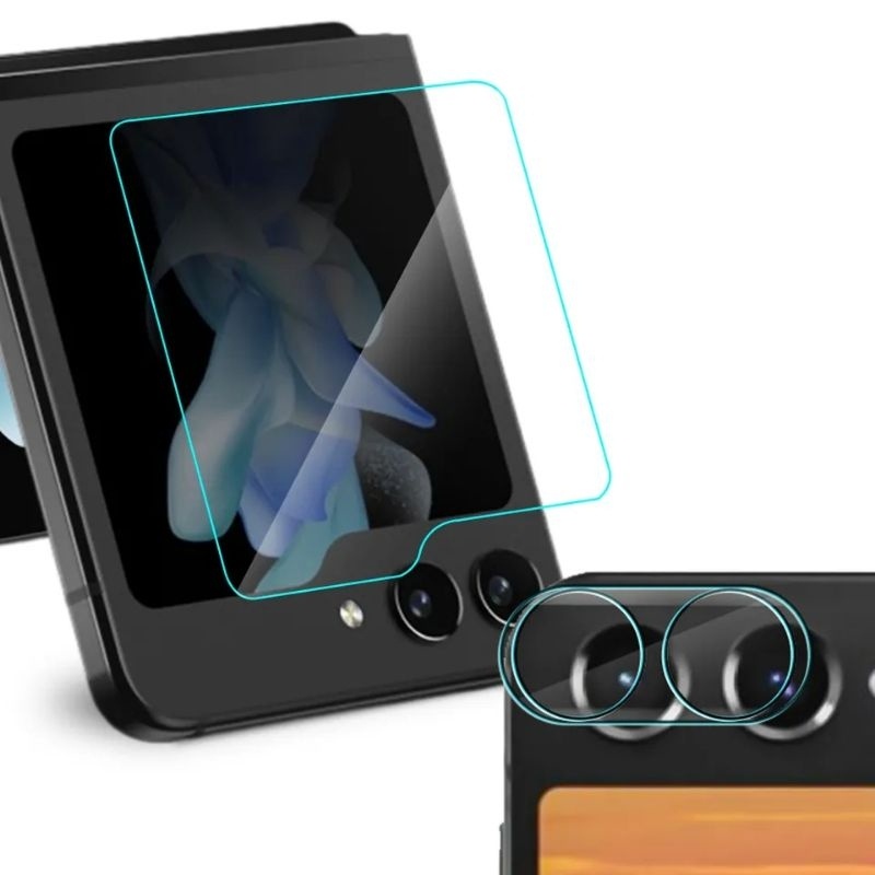 Z FLIP 5 , Z FLIP5 TEMPERED GLASS BELAKANG + LENSA KAMERA FULL