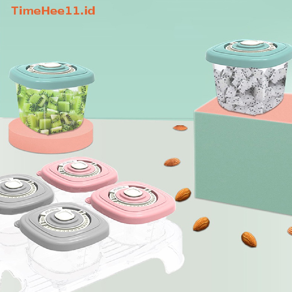 Timehee 120ml Dispensing Crisper Box Tebal Sealed Food Box Kotak Penyimpanan Makanan Bayi ID