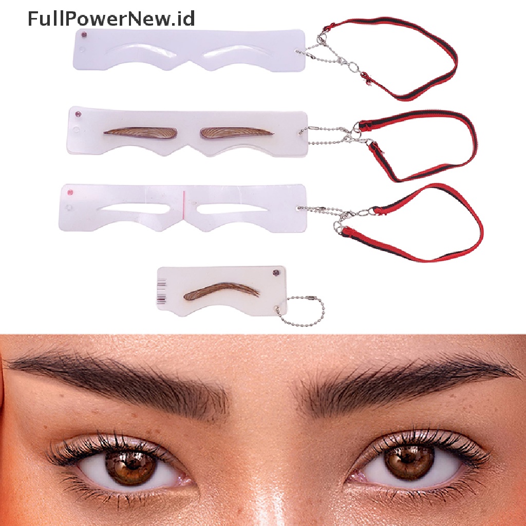 Power 12gaya Pembentuk Alis Membentuk Stensil Grooming Pesona Template Alat Makeup Kit ID