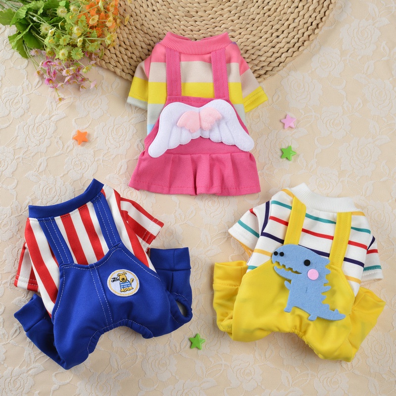 2023baju Kartun Hewan Peliharaan Berkaki Empat Gaya Baru Pakaian Anjing S-XXL Ukuran Anjing Kecil Poodle/Bichon Frise/Bichon Yorkie Hewan Peliharaan Lucu Musim Gugur/Dingin Gaya Pakaian Hangat Pakaian Hewan Peliharaan