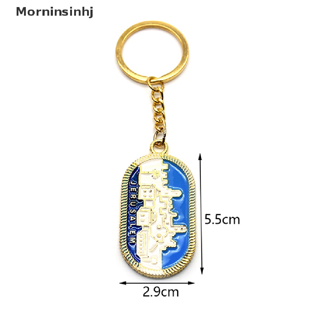 Mornin Pola Arsitek Gereja Gantungan Kunci JERUSALEM Liontin Tas Mobil Souvenir Religi Keychain Hadiah id