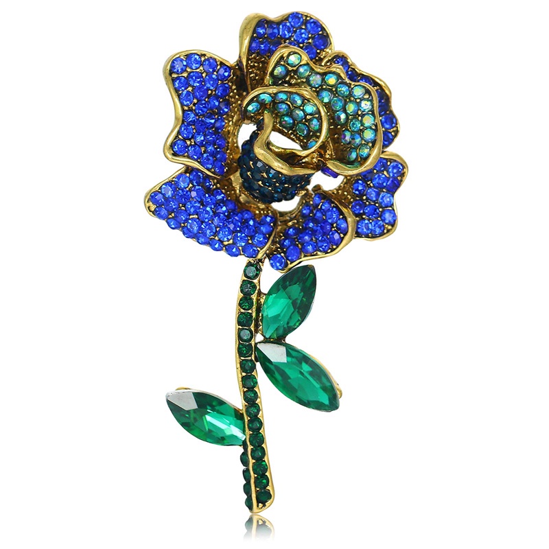 Bros Bunga Mawar Enamel Klasik Untuk Wanita Paduan Bunga Mawar Pernikahan Kantor Kasual Brooch Pin Hadiah