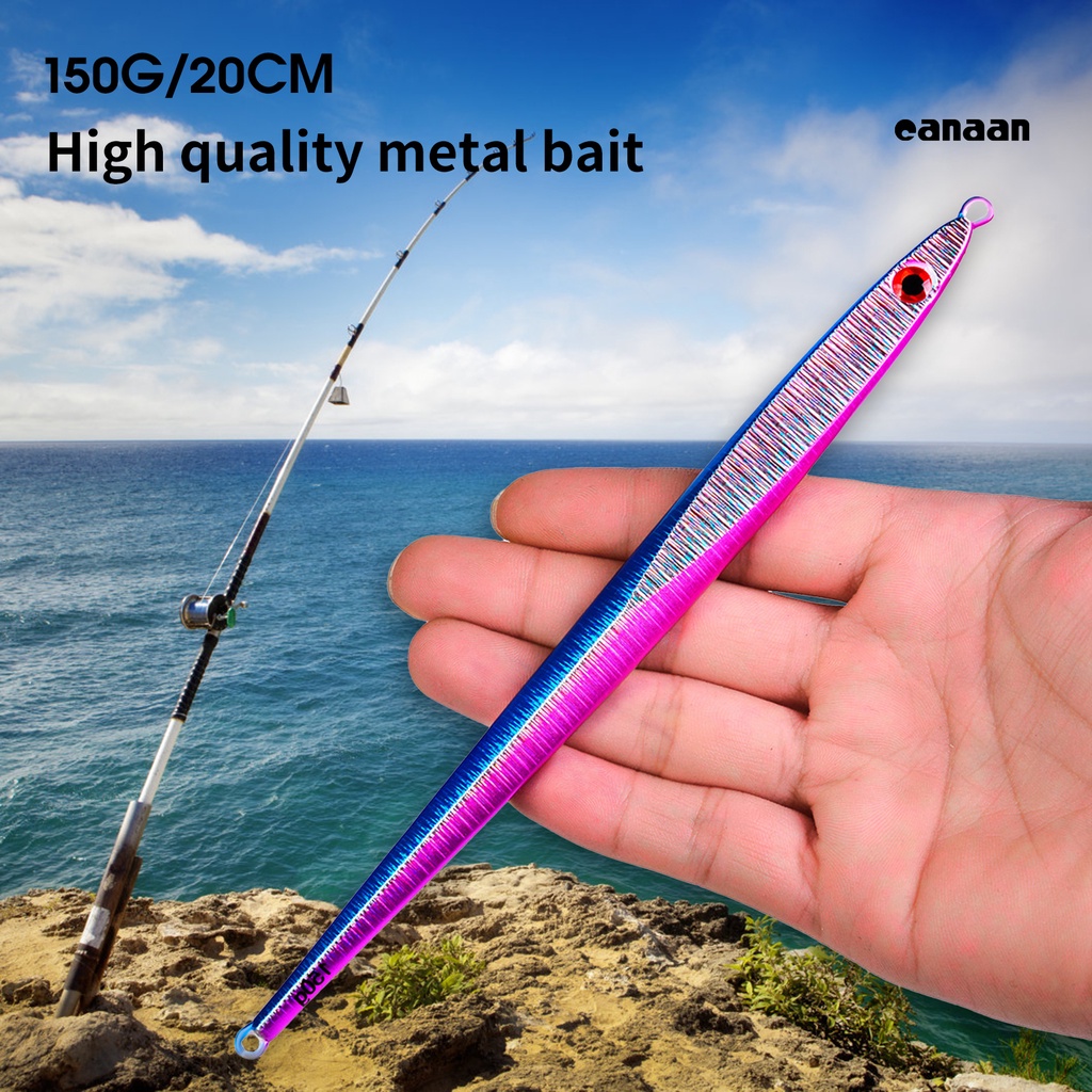 Cnn-20cm/150g Umpan Keras Metal Reflektif Merampingkan Profil Tapered Jigging Lure Untuk Memancing