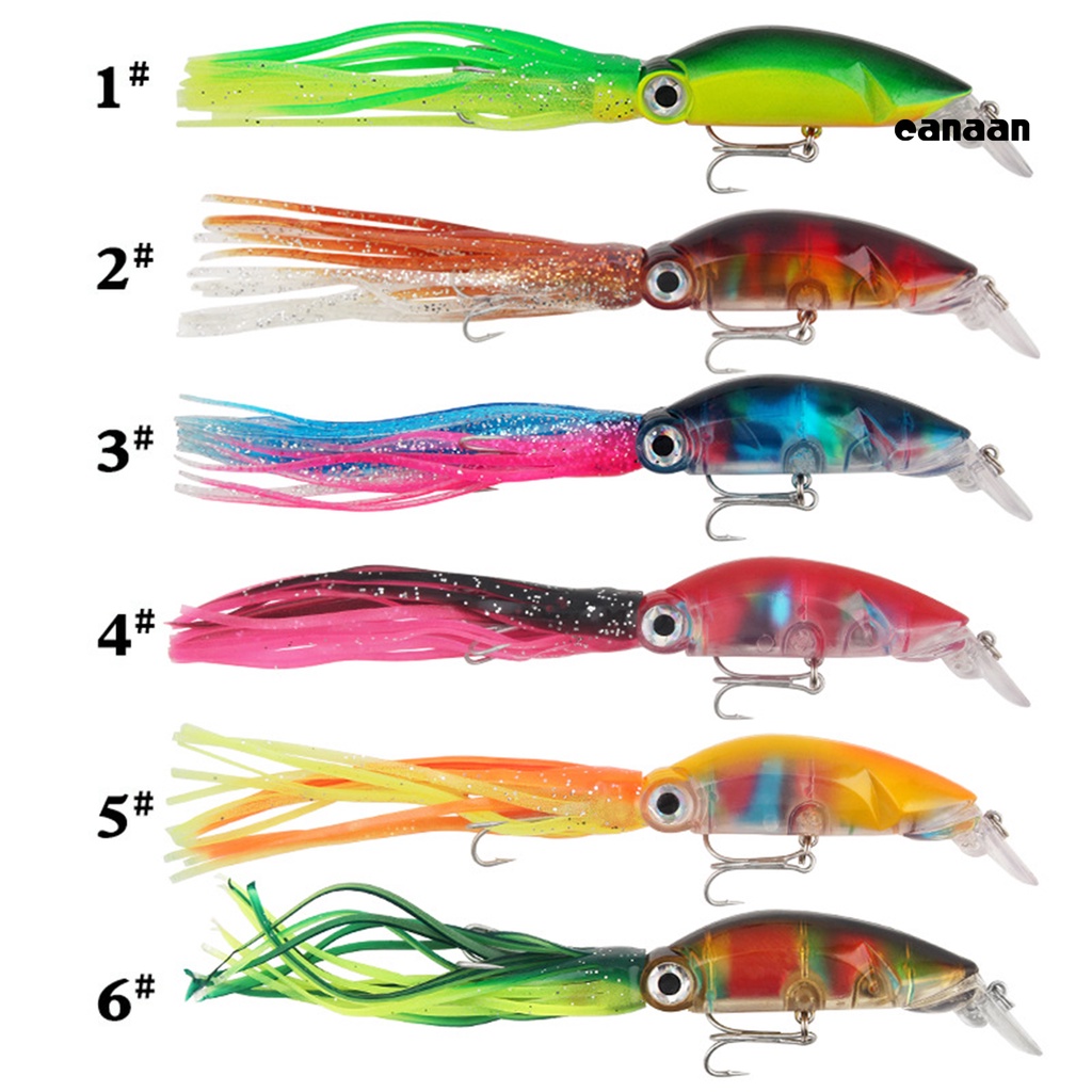 Cnn-18cm/17.6g Squid Lure Mengambang Vivid ABS Kekuatan Tinggi Bicyclic Fishing Lure Untuk Air Asin