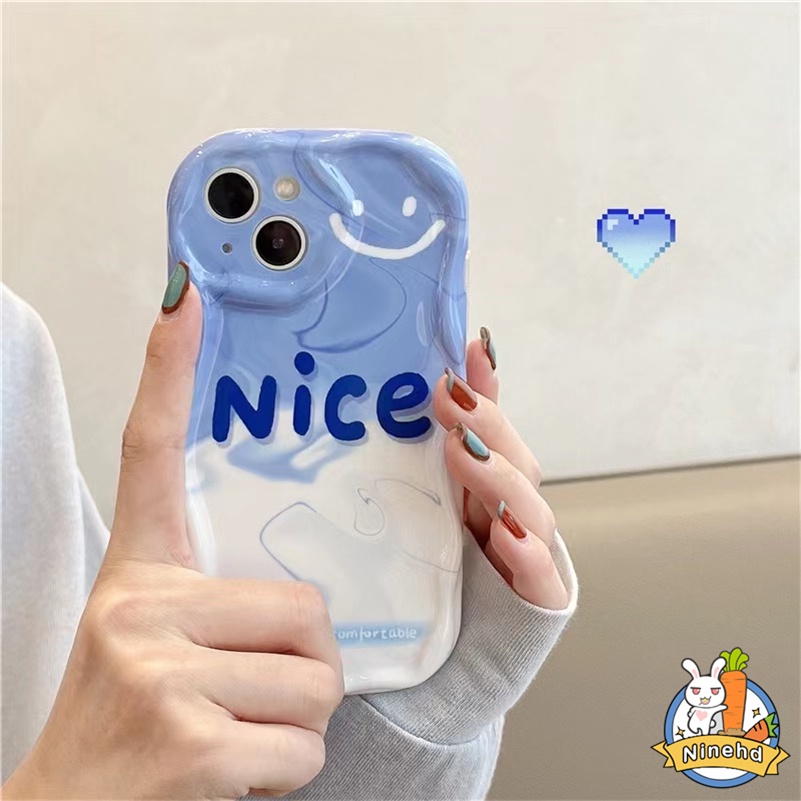 IPHONE Casing Kompatibel Untuk Iphone14 13 12 11 Pro Max X Xr Xs Max8 7 6 6s Plus SE 2020 Gaya Jepang Korea Simple Inggris Susu Halo Dyed Cream Phone Case Shockproof Cover Pelindung