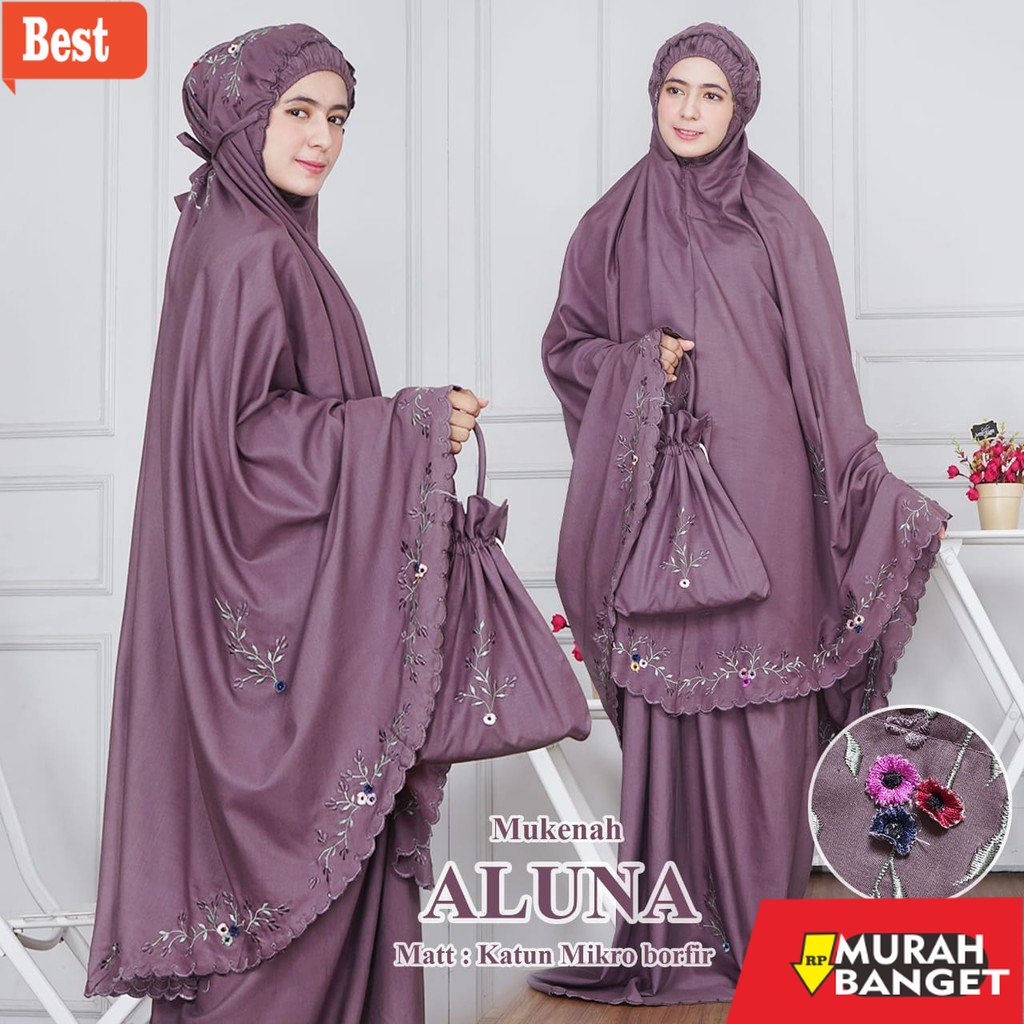 Peralatan ibadah di bulan ramadhan- Mukena Dewasa Jumbo / Mukena Aluna