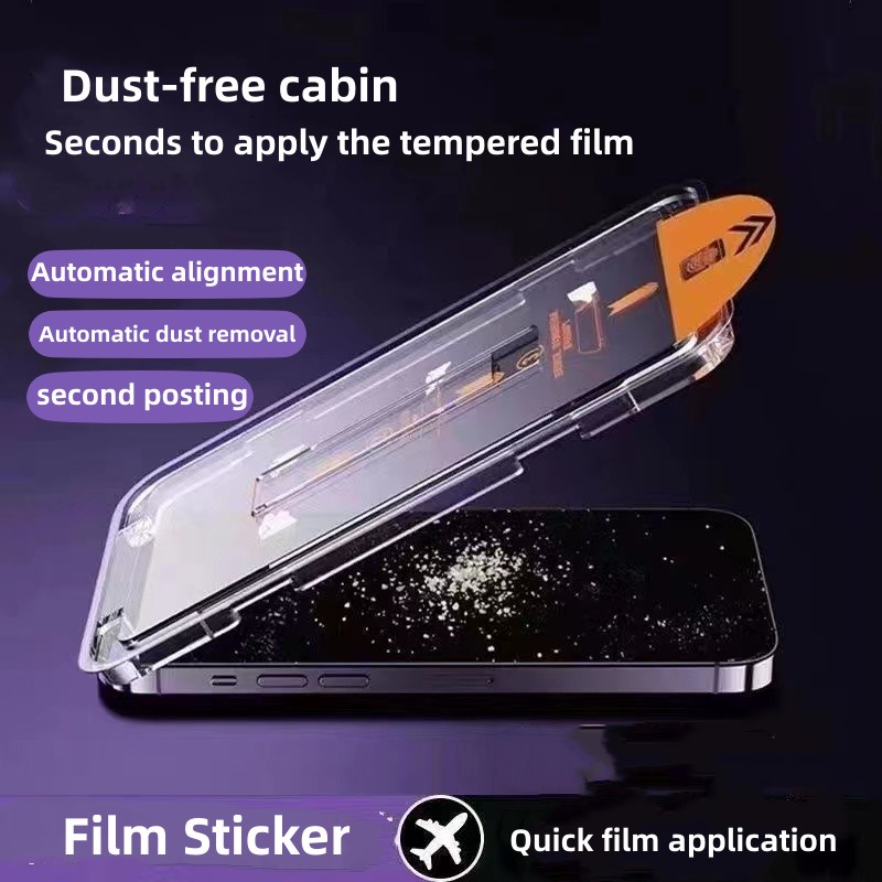 IPHONE Automatic Alignment, Penghilang Debu Otomatis, Aplikasi Film One Second Untuk Iphone11 12 13 14 Pro MAX Plus X XS MAX XR Film Tempered Glass Canggih Dengan Kit Pemasangan Mudah