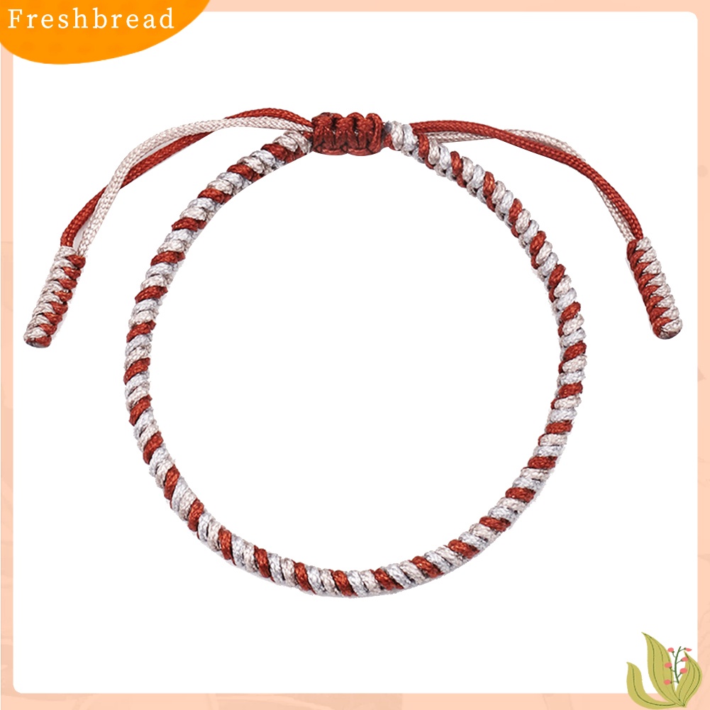 &lt; Freshbread &gt; Handmade Knots Adjustable Braided Rope Lucky Bracelet Unisex Persahabatan Bangle