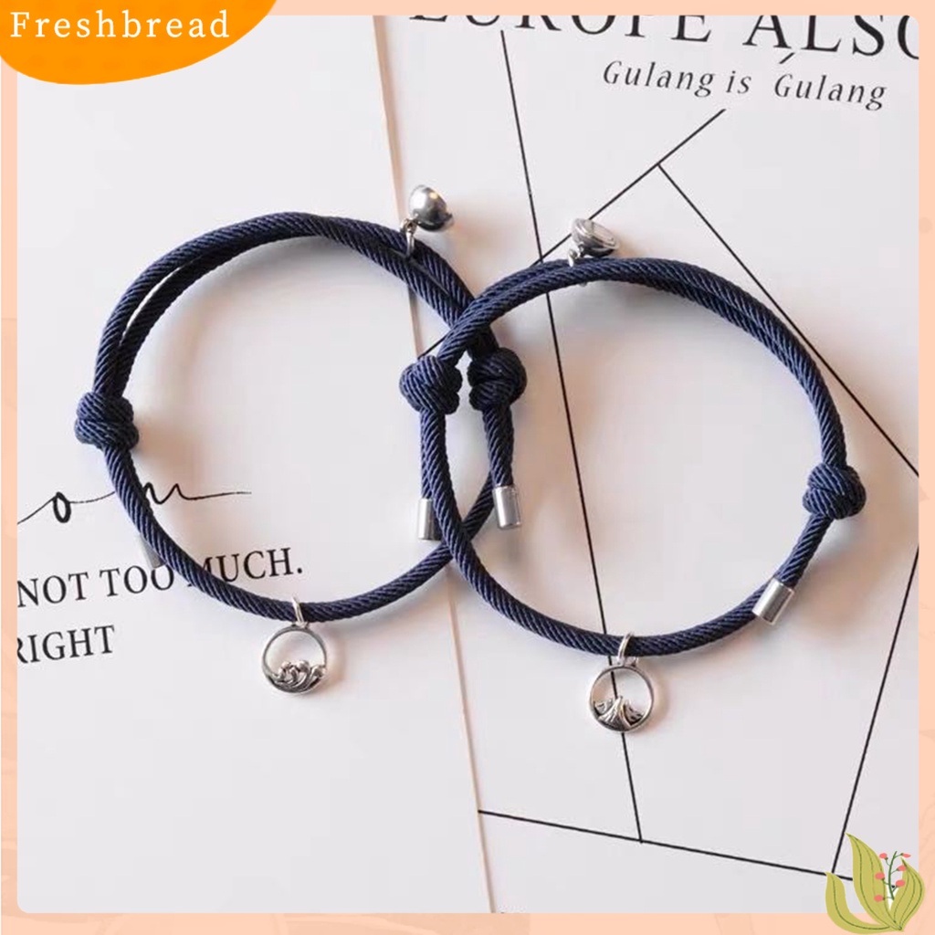 &lt; Freshbread &gt; 2Pcs Gelang Pecinta Adjustable Fashion Unisex Gelang Tali Kepang Untuk Pacaran