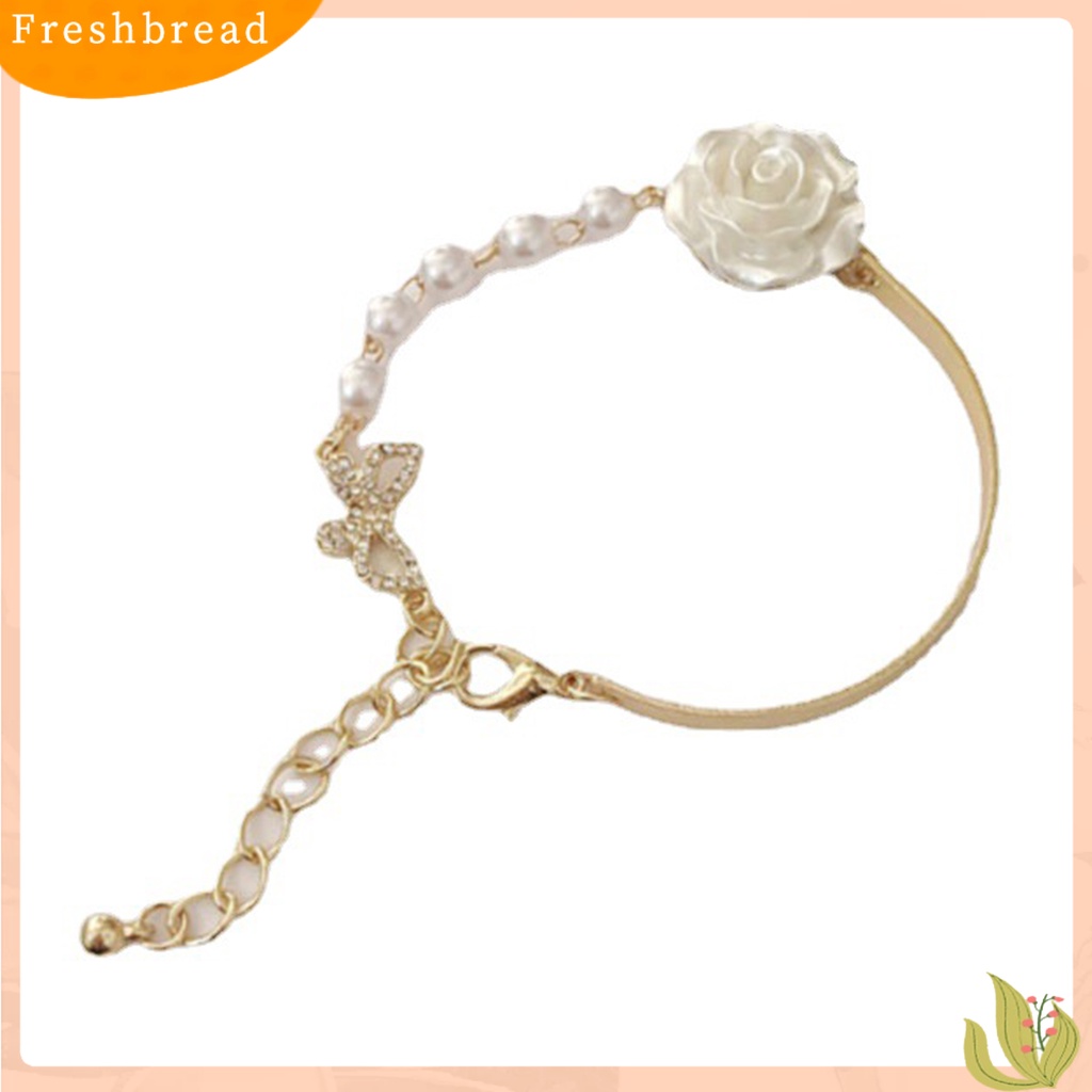 &lt; Freshbread &gt; Women Bracelet Eye-catching Tahan Aus Tembaga All-Match Women Butterfly Bracelets Perhiasan Hadiah Untuk Gadis