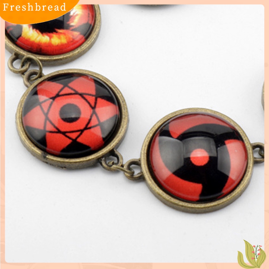 &lt; Freshbread &gt; Gelang Anime Kartun Permata Imitasi Geometris Adjustable Ekstensi Rantai Hadiah Hias Anime Naruto Sharingan Mata Cosplay Liontin Rantai Gelang Kehidupan Sehari-Hari