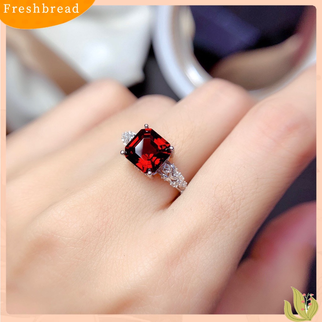 &lt; Freshbread &gt; Wanita Cincin Geometris Imitasi Moissanite Perhiasan Fashion Penampilan Pembukaan Cincin Untuk Pernikahan