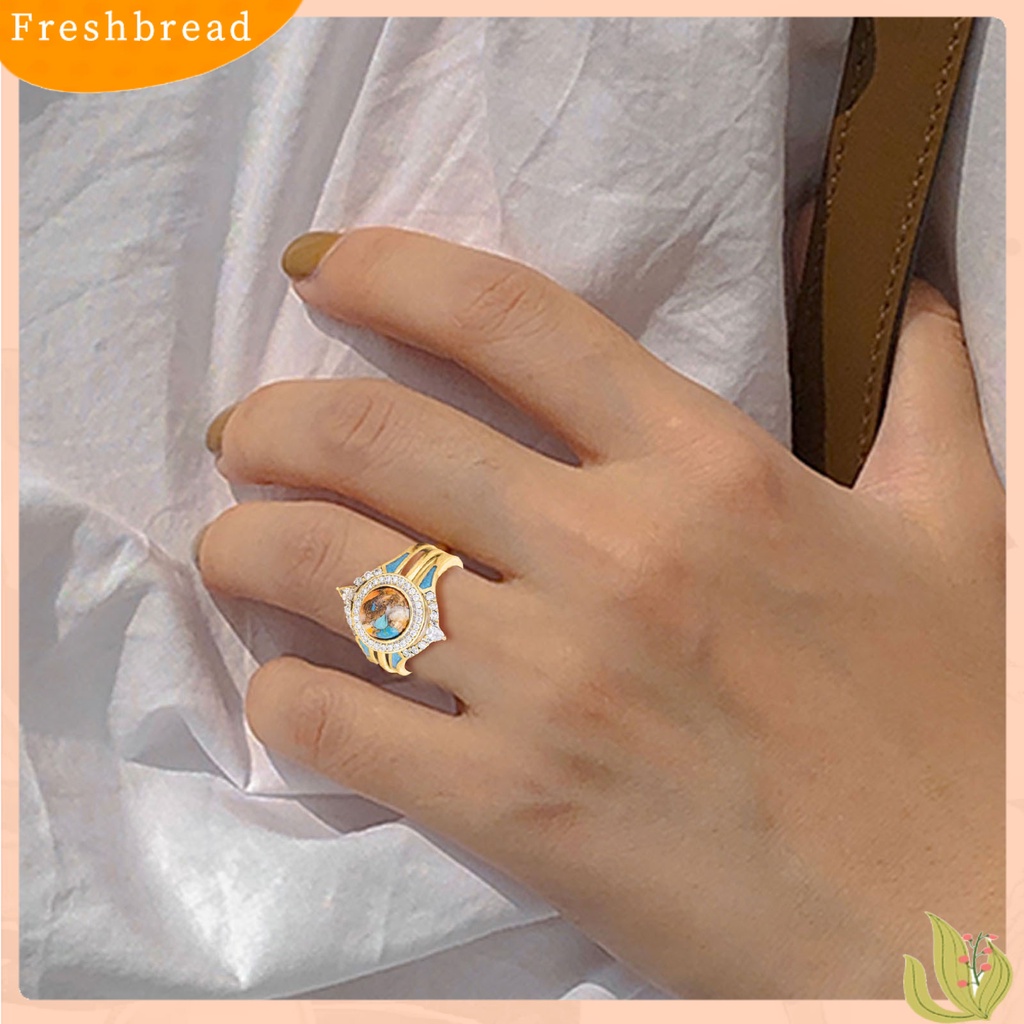 &lt; Freshbread &gt; 3pcs Set Cincin Wanita Gaya Vintage Pasangan Berlian Imitasi Gaya Bohemia Jari Cincin Set Hadiah Ulang Tahun