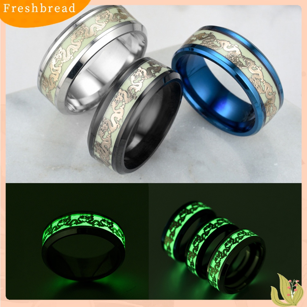 &lt; Freshbread &gt; Fashion Fluorescent Shiny Rings Hadiah Perhiasan Jari Pesta Naga Ganda