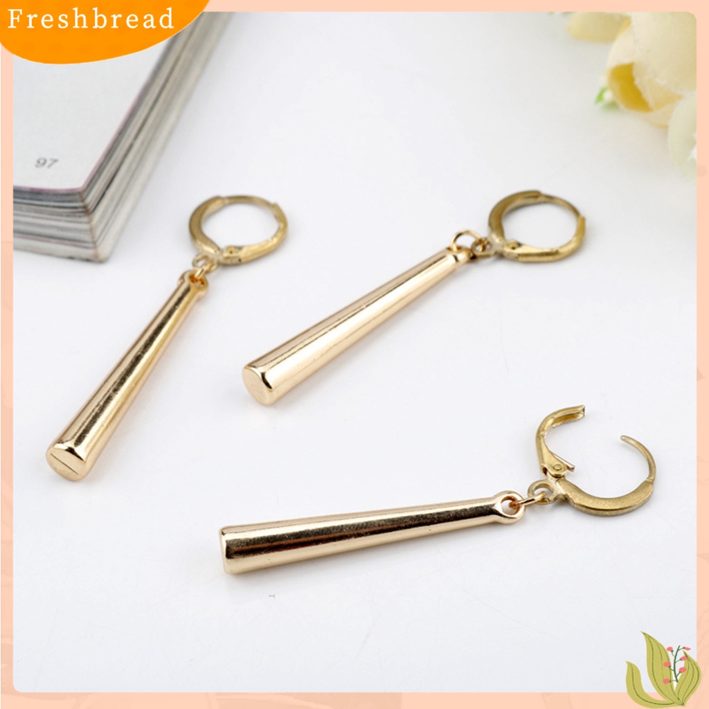 &lt; Freshbread &gt; Wanita Anting Gantung Warna Solid Paduan Sederhana Tahan Lama Lady Hook Earrings Perhiasan Wanita