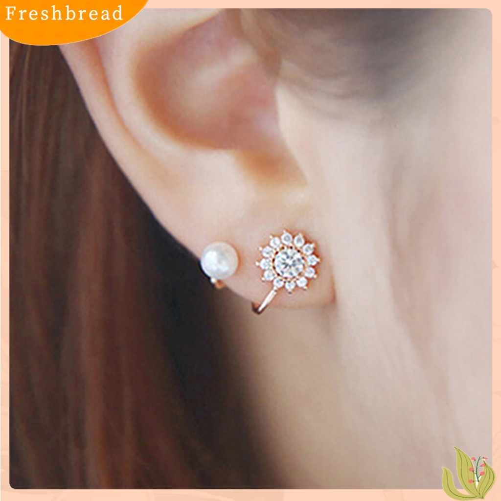 &lt; Freshbread &gt; 1pasang Anting Stud Pengerjaan Halus Elegan Ringan Snowflake Charm Earrings Ear Stud Untuk Pacaran