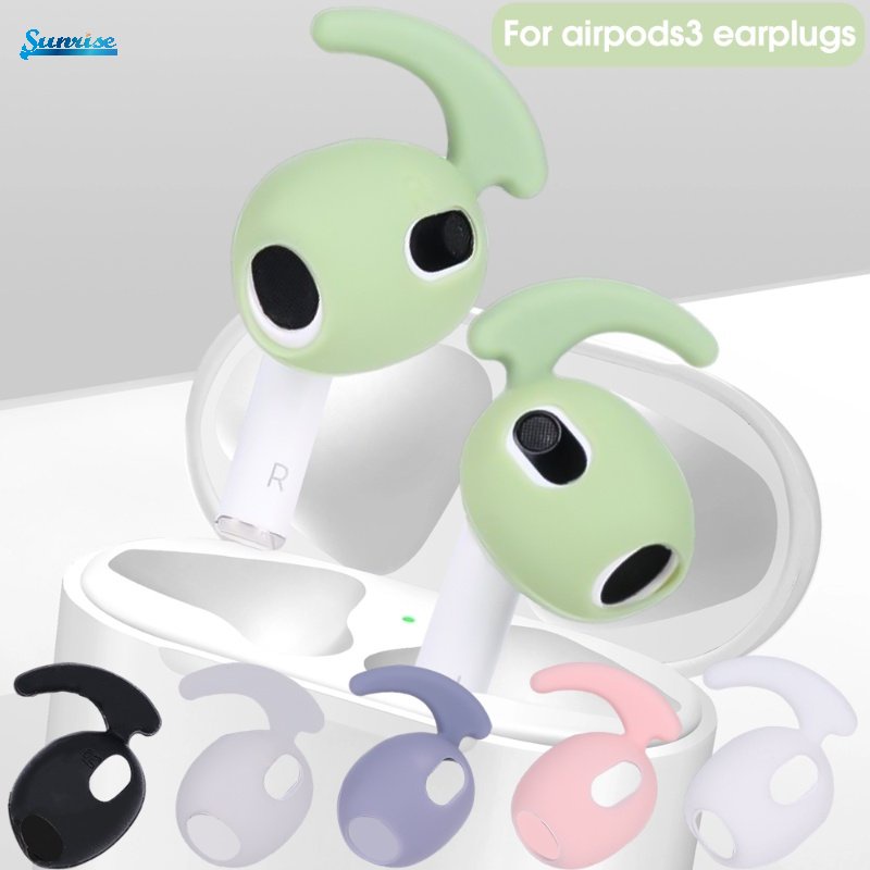 Multi-warna Compact Anti-drop Ultra-Tipis Earphone Cover Warna Solid Anak Muda Lucu Silikon Ear Hook Penyumbat Telinga Kompatibel Untuk AirPods Generasi3