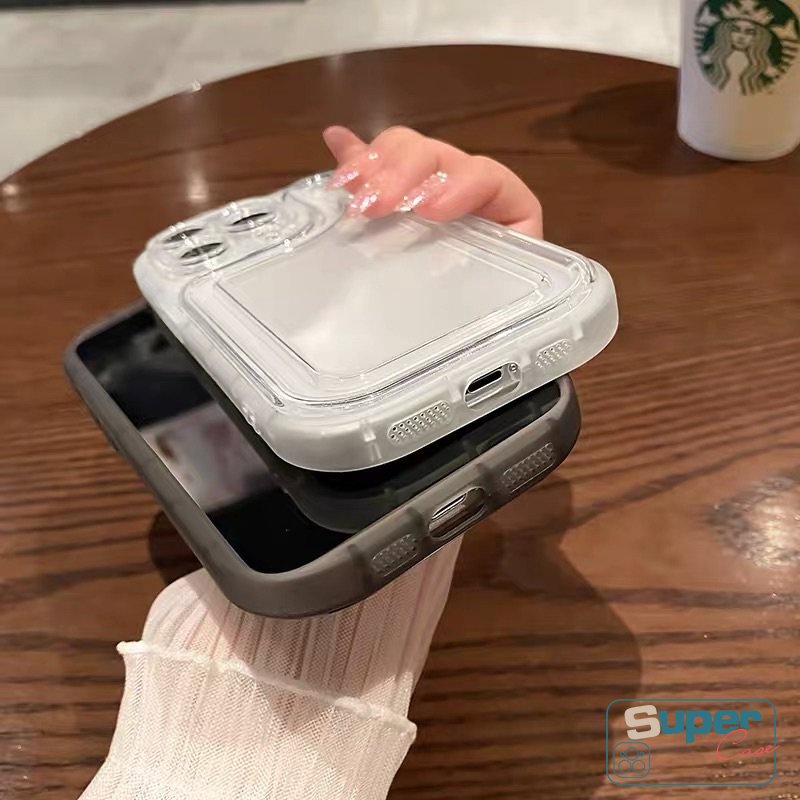 Simple Bening Mewah Penebalan Shock Resistant Phone Case Kompatibel Untuk iPhone 7plus XR 11 13 12 14 Pro 7 8 Plus MAX X XS MAX SE 2020 Silicon Shockproof Bumper Soft Cover