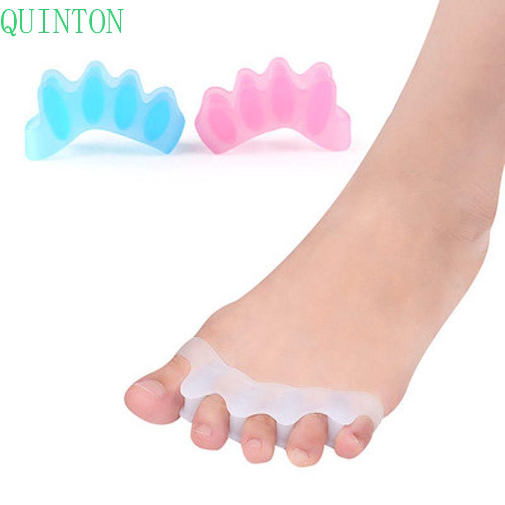 Quinton 1 Pasang Alat Korektor / Pelurus / Pemisah Jari Kaki Hallux Valgus Untuk Pria / Wanita / Anak