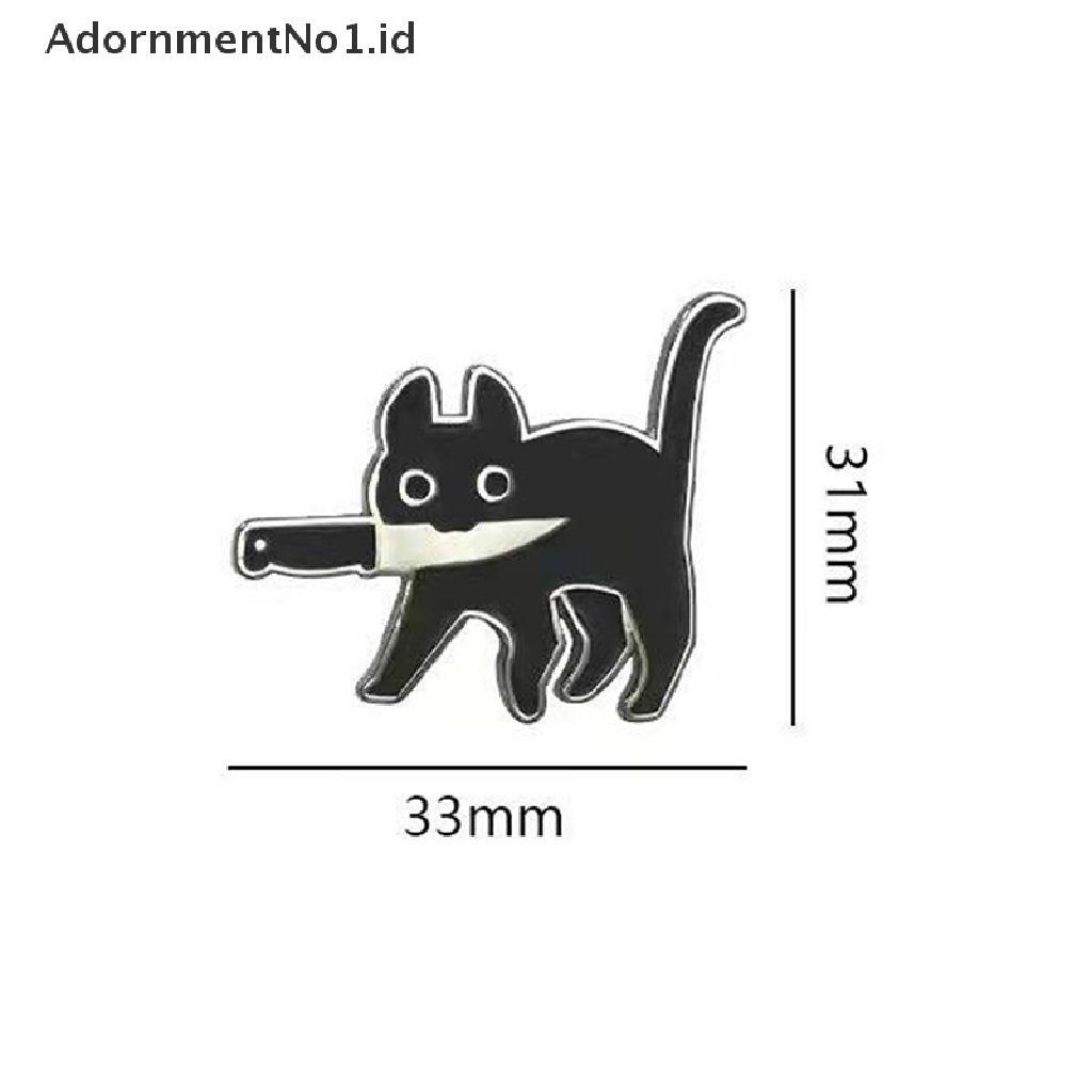 [AdornmentNo1] Kartun Kucing Hitam Pemodelan Pop-Enamel Bros Pin Fashion Kerah Lencana Pin Perhiasan Hadiah [ID]