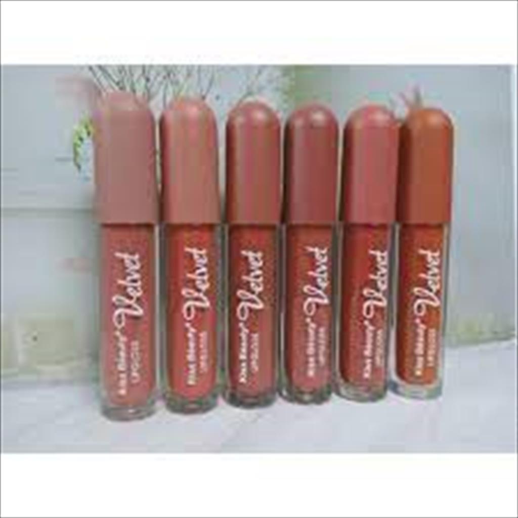 LS 810 - LIP GLOSS LIP CREAM VELVET KISS BEAUTY NUDE TUTUP BULAT made in thailand