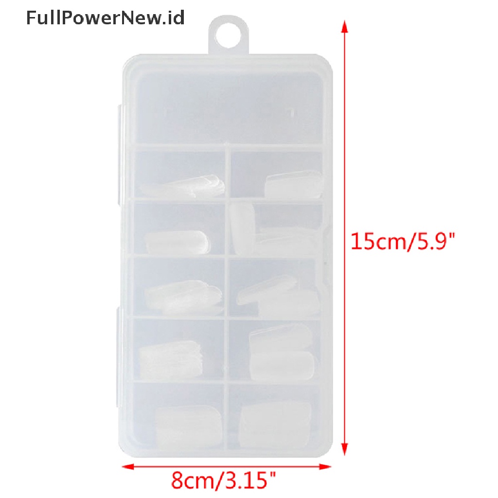 Power 100Pcs Full Cover Frosted Dan No Trace Kuku Palsu Kuku Buatan Art Tips Tools ID