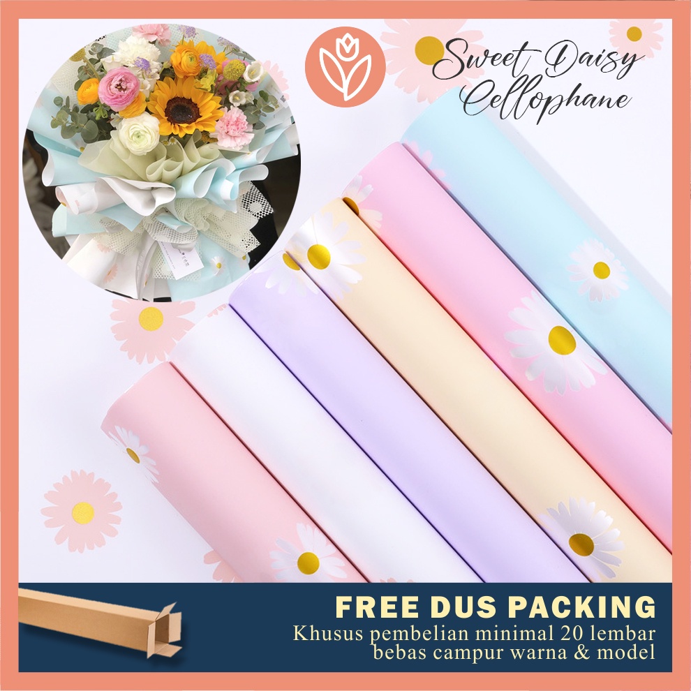 

TULIP PAPERIE ❤ FLOWER WRAPPING PAPER KERTAS CELLOPHANE BUKET BUNGA DAISY