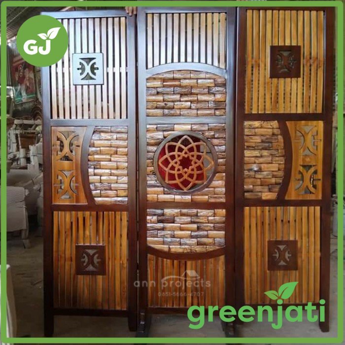 Sketsel Pembatas Ruangan Minimalis Kayu Jati