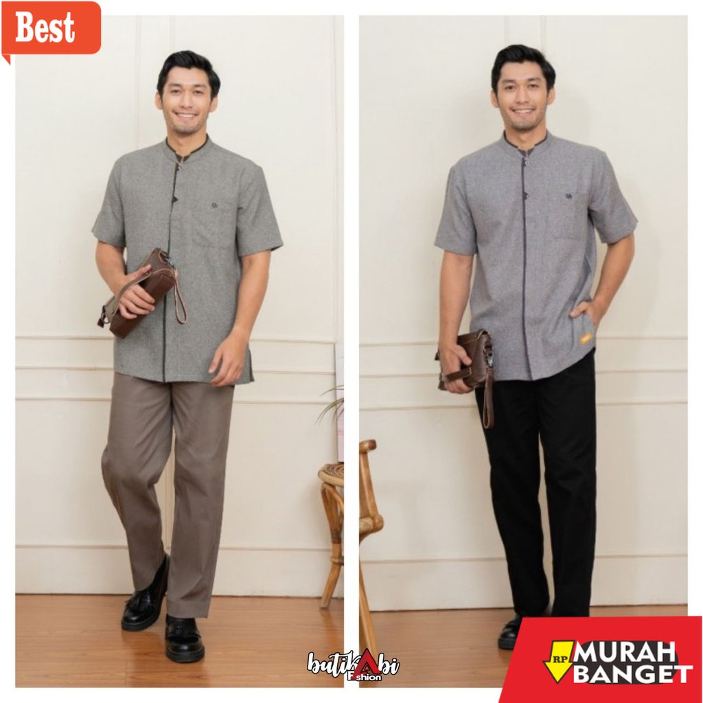 KEMEJA BUAT LEBARAN UNTUK PRIA TERBARU- GAMIS COUPLE KOKO SARIMBIT NB B93 NSK 093 ORIGINAL NIBRAS FA