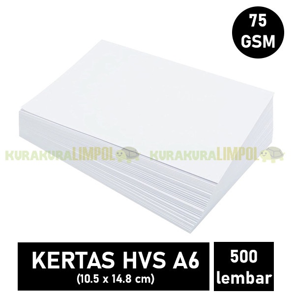 

Kertas Resi HVS A6 Putih Polos 70 GSM 500 Lembar 1 RIM Olshop MSM