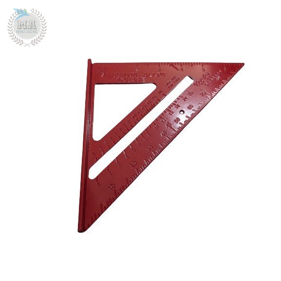 Speed Square Penggaris Siku Segitiga Right Angle 230 Tukang Aluminium OLS Penggaris Siku Segitiga Speed Square Right Angle 230 Tukang Aluminium 7 Inch Pengerjaan Kayu