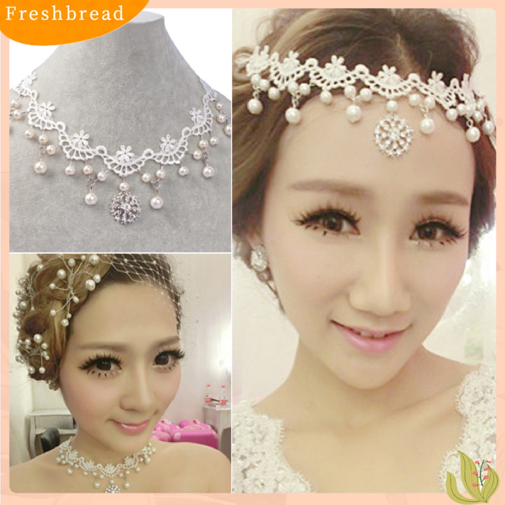 {In Stock} Kalung Hollow Mudah Dipakai Mutiara Imitasi Faux Pearl Sexy Gaya Rock Lace Choker Untuk Kehidupan Sehari-Hari