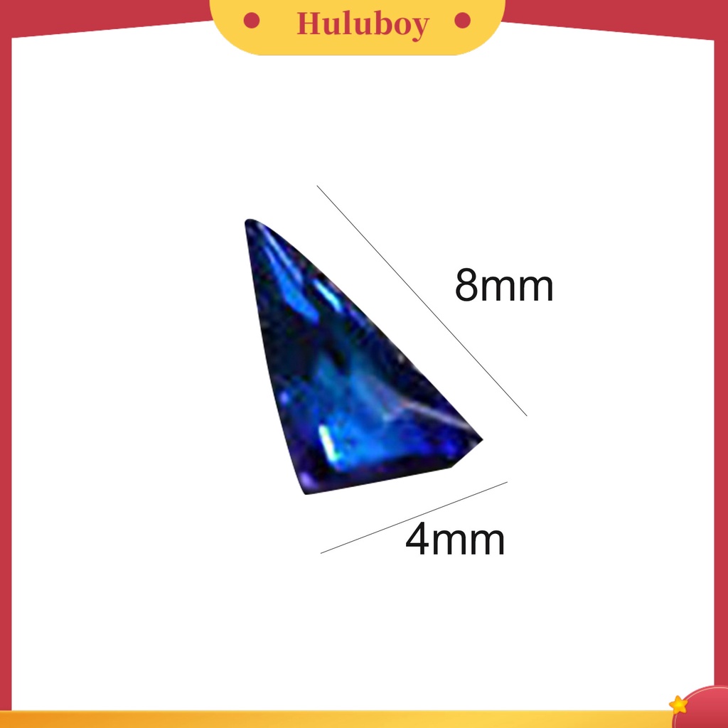 {In Stock} 10Pcs Wanita Segitiga Nail Art Tip Berlian Imitasi Mengkilap DIY Dekorasi Manicure Kit