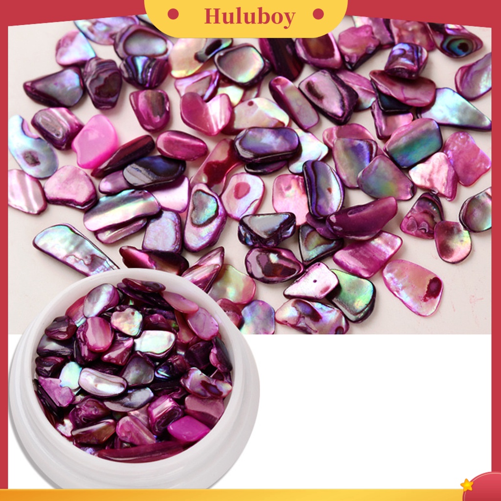 {In Stock} Shell Dekorasi Kuku Warna-Warni Alami Abalone Shell Tipis Irisan 3D Nail Art Pesona Manicure Craft Ornamen Perlengkapan Kuku