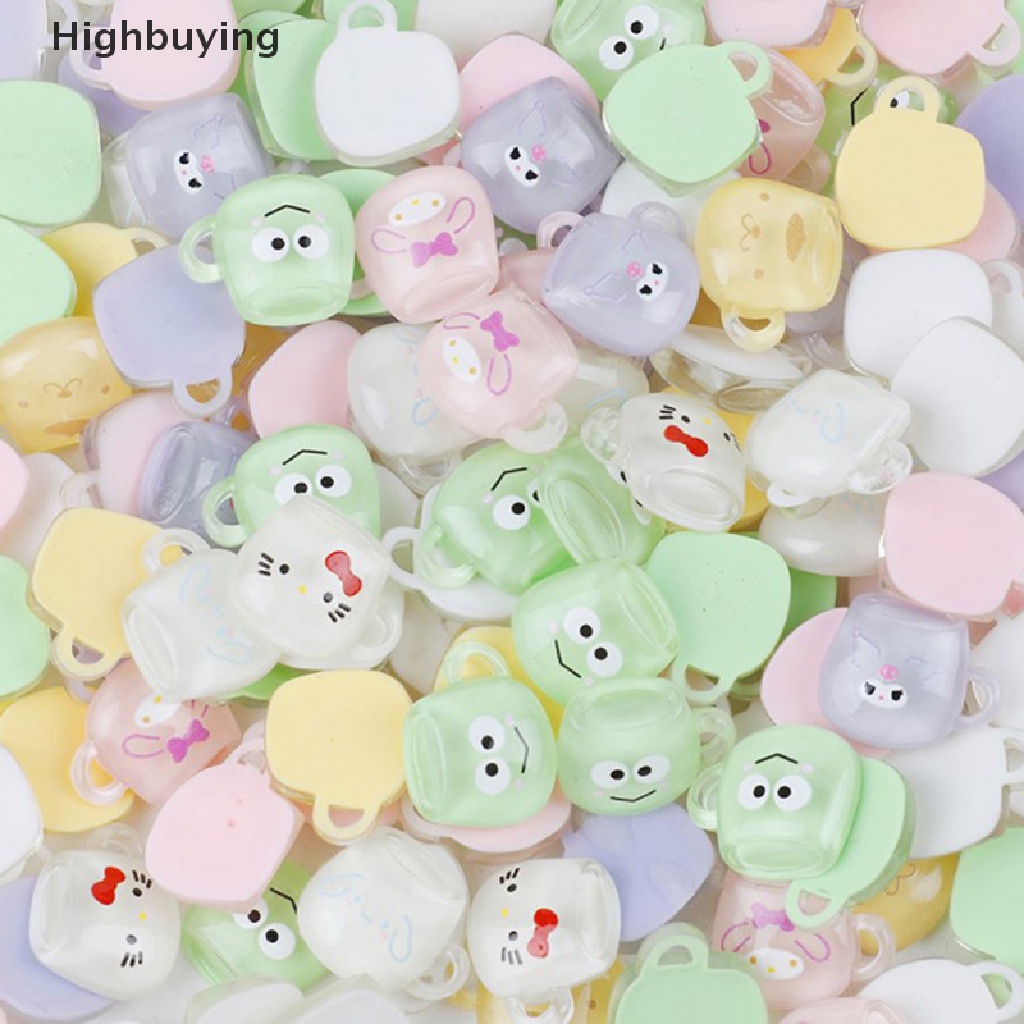 Hbid 10pcs Patung Mini Bercahaya Glow In The Dark Mainan Boneka Angka Ornamen Micro-Landscape Set Resin Craf Glory