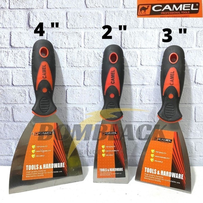 CAMEL Kape Semen 4 inch 10cm Gagang Karet Kecil Skrap Gypsum Penghalus