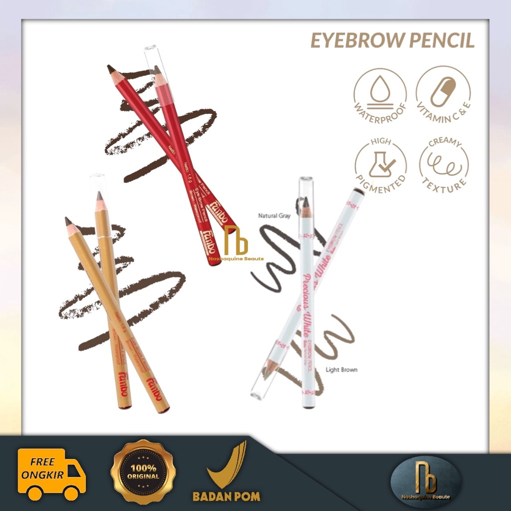 Fanbo Pensil Alis - Eyebrow Fantastic Gold Precious White