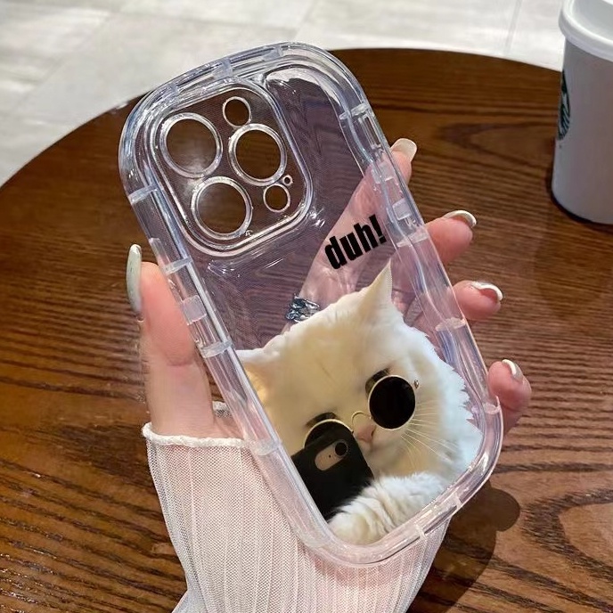 IPHONE Soft Case Anjing Lucu Kompatibel Untuk Iphone14 12 13 11 Pro XS Max XR X8 7 Plus Casing Silikon TPU Shockproof Transparan Phone Cover