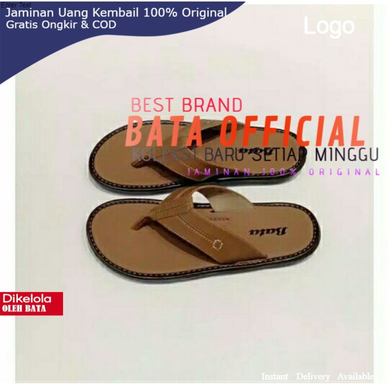 Bata Sandal Pria Slav - Sanadal Bata sandal kulit pria 871-3016