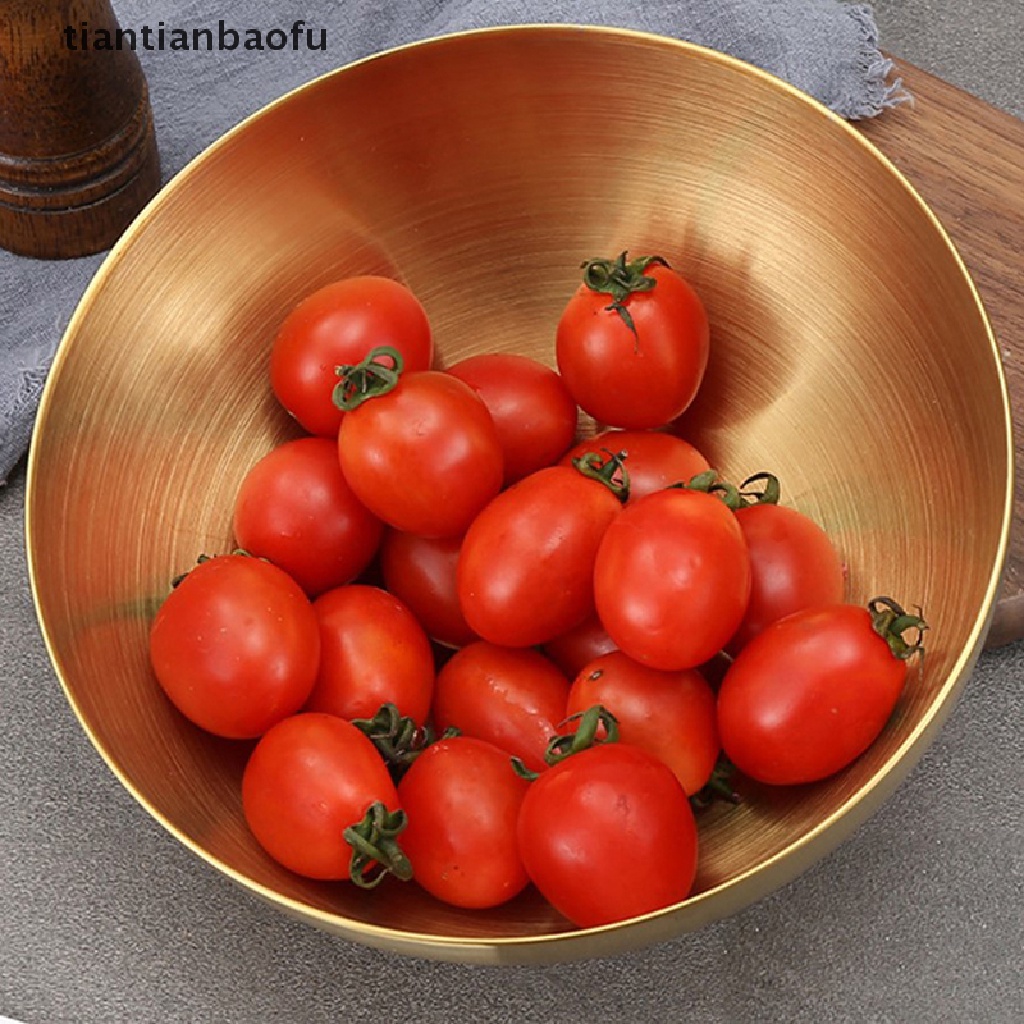 [tiantianbaofu] Mangkuk Stainless Steel Salad Soup Mixing Serving Korea Metal Pasta Storage Bowls Butik