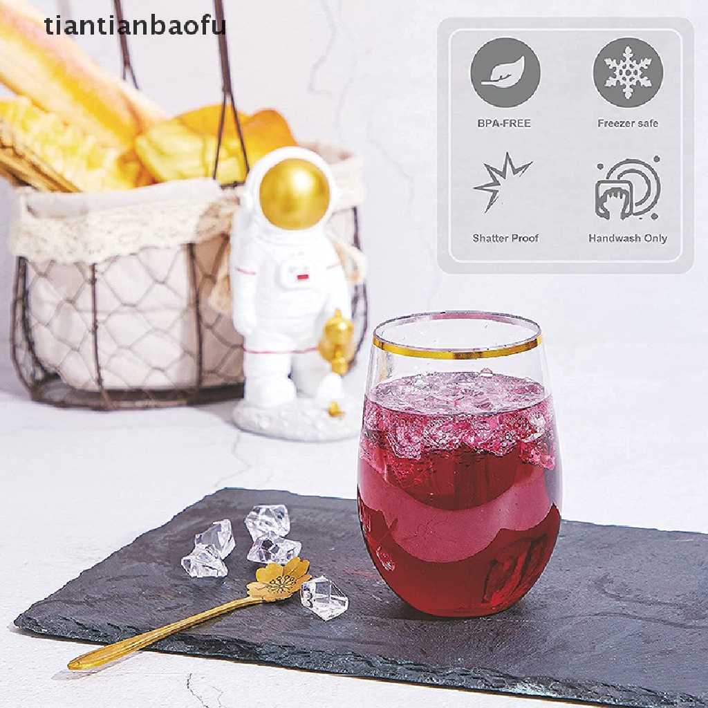 [tiantianbaofu] Gelas Wine Plastik Anti Pecah 360ml Tidak Pecah Red Wine Tumbler Gelas Cangkir Butik