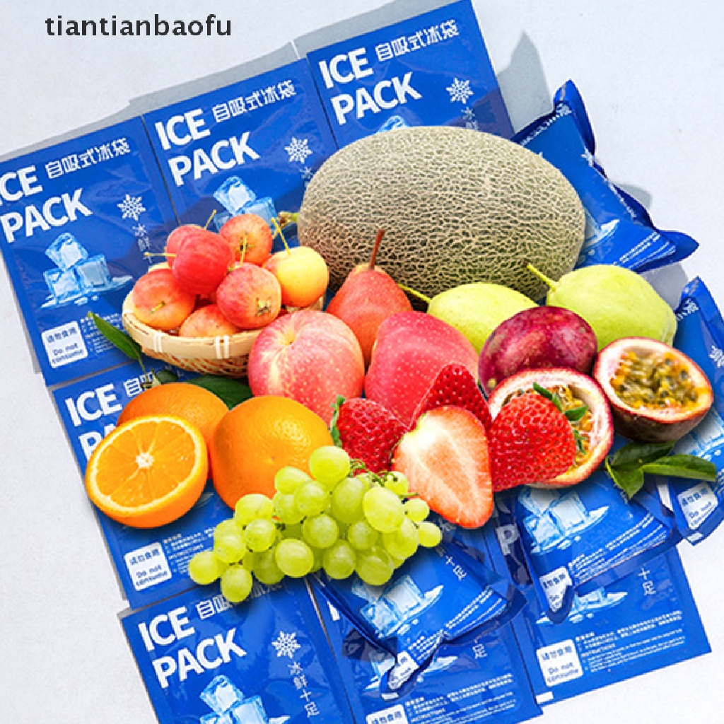 [tiantianbaofu] 10pcs Reusable Cold Ice Gel Pack Cooler Bag Terapi Nyeri Tidak Beracun Camping Food Butik