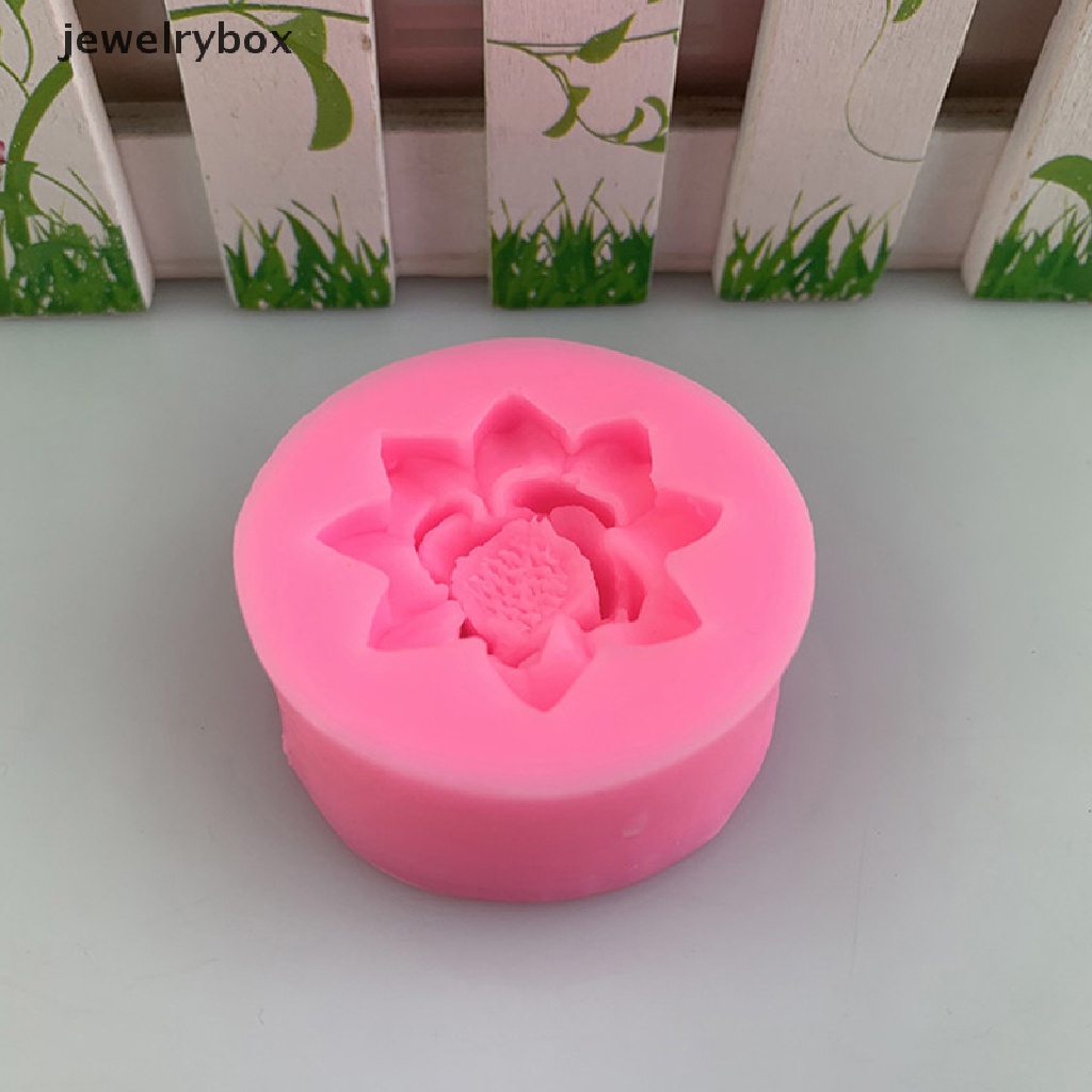 [jewelrybox] 1pc Cetakan Silikon Bentuk Lotus DIY Pastry Cupcake Sabun Coklat Bakeware Mold Butik