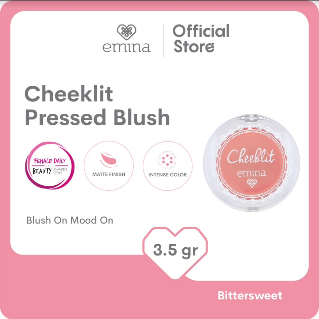 Emina Cheek Lit Pressed Blush 3.5 g - Blush On Emina