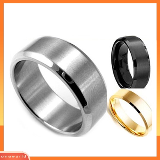 Fashion Perhiasan Cincin Pasangan Unisex Model Cincin Band Bahan Titanium untuk Cincin Pernikahan